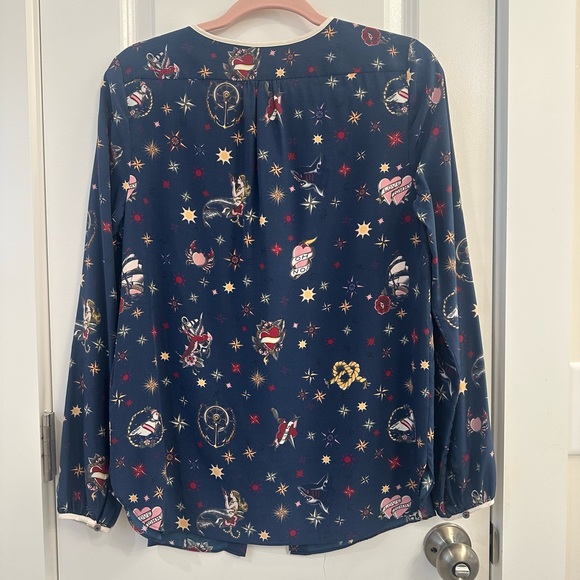 Tommy Hilfiger Dark Blue Graphic Blouse - Picture 3 of 3